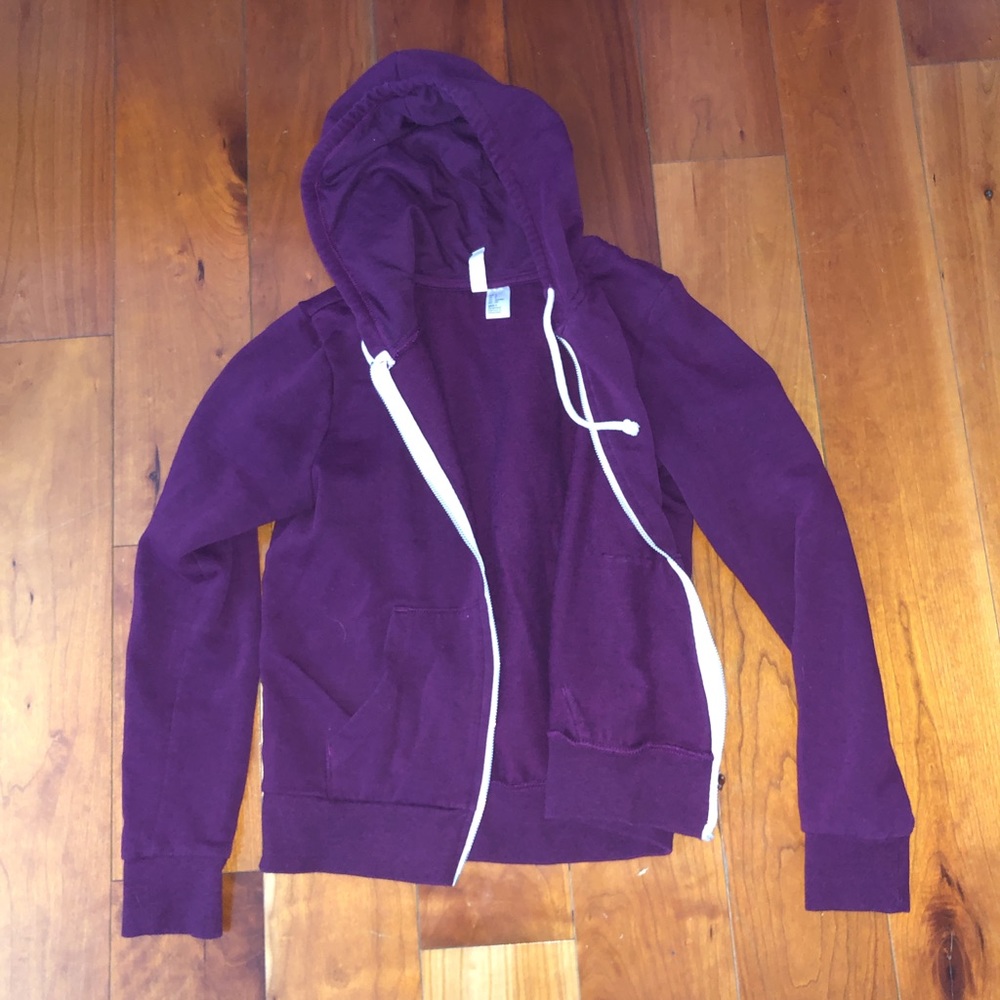 H&M Burgundy Zip Up